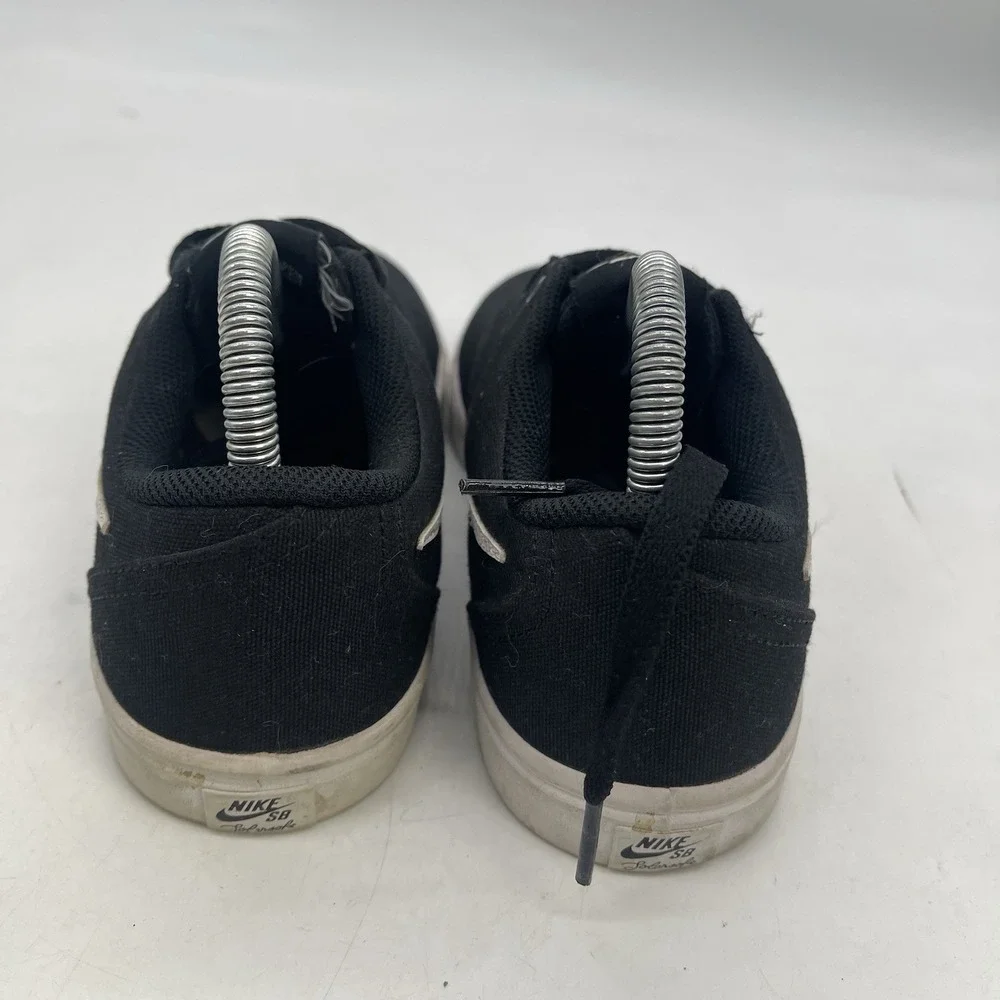 Nike Shoes Womens 7.5 Check Solarsoft Canvas SB Black Platinum W Skater Black